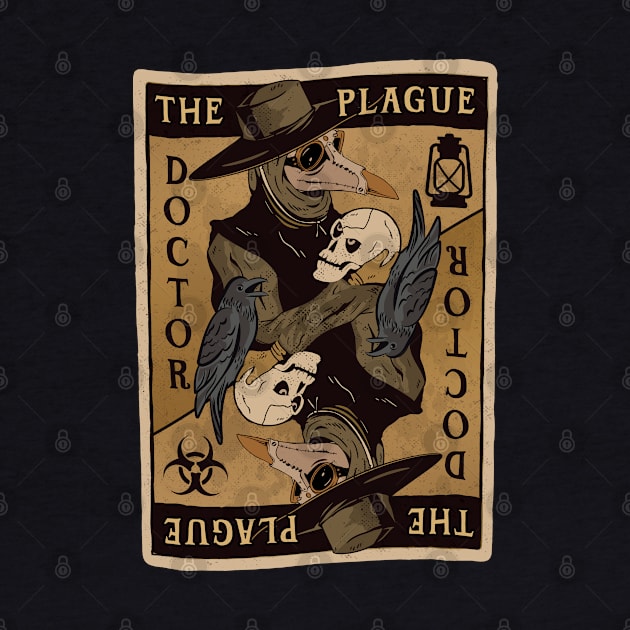 Gothic Steampunk Plague Doctor Tarot Card for Women and Men by Graphic Duster